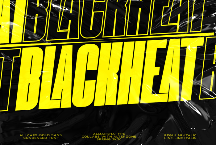 Blackheat Font poster