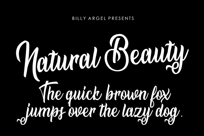 Natural Beauty Font poster