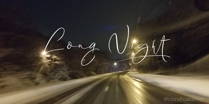 Long Night Demo Font poster
