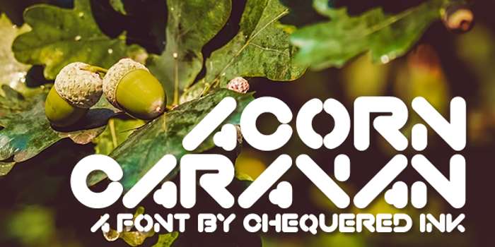 Acorn Caravan Font poster