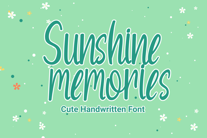 Sunshine Memories Font poster