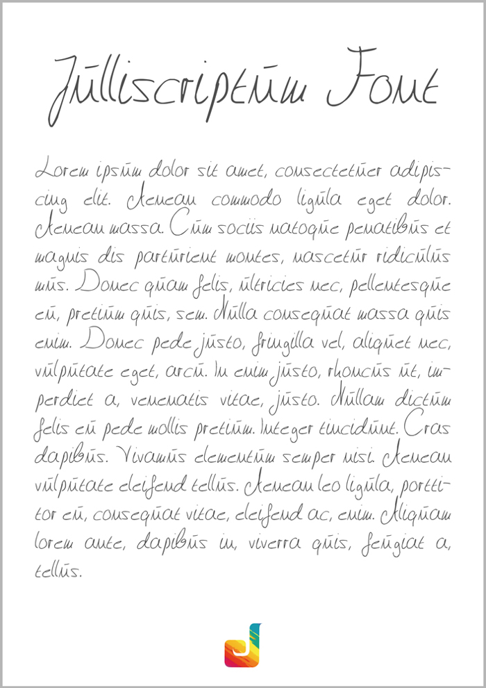 Julliscriptum Font poster