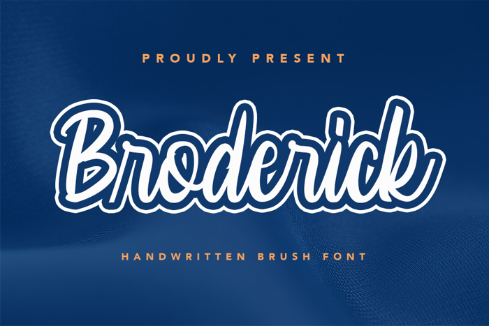Broderick Font poster