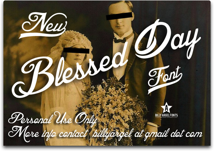 Blessed Day Font poster