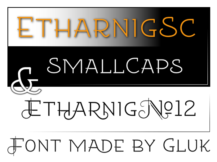 Etharnig Font poster
