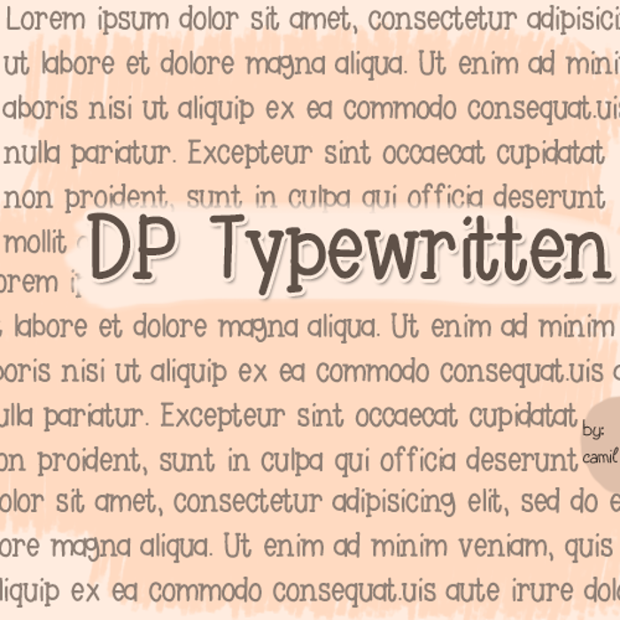 DPTypewritten Font poster