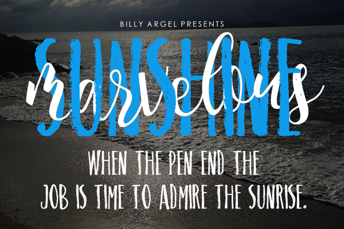 SUNRISE Font poster