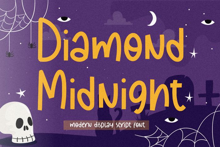 Diamond Midnight Font poster