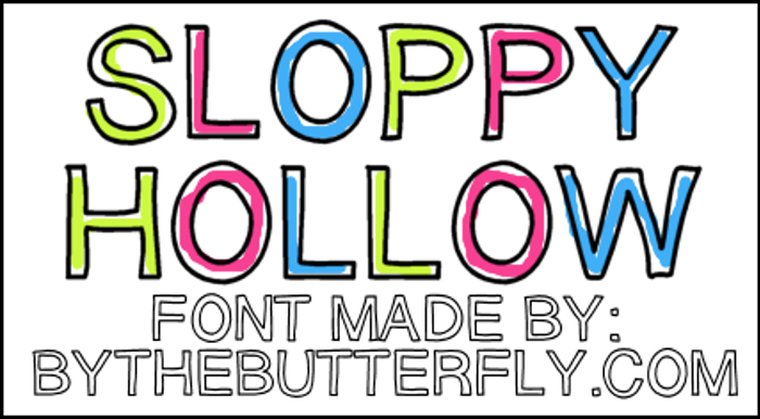 SloppyHollow Font poster