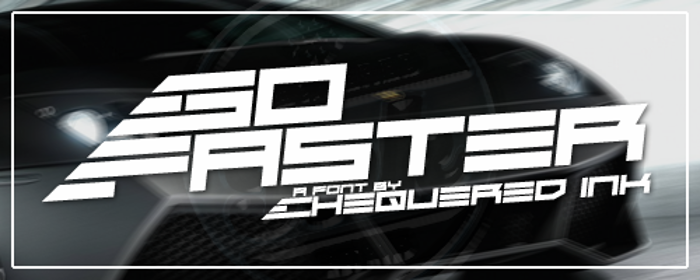 Go Faster Font poster