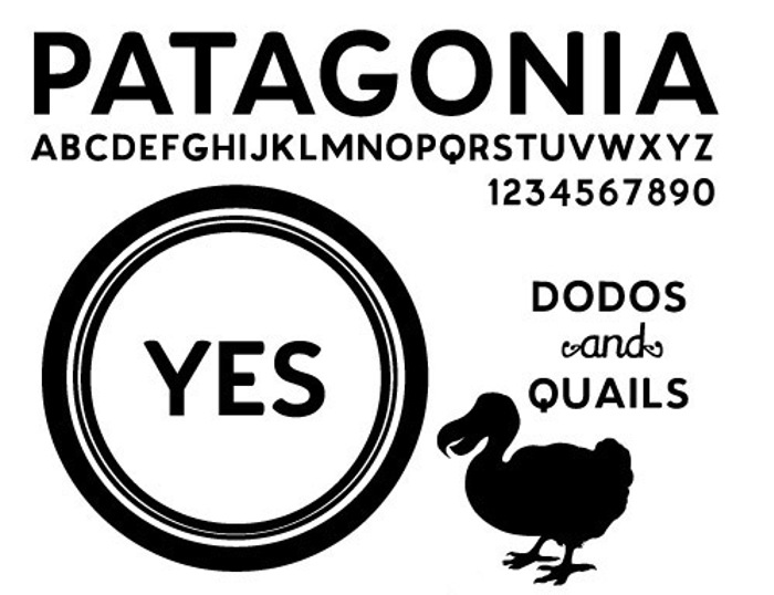 Patagonia Font poster