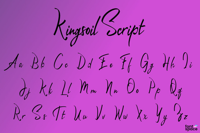 Kingsoil Script Font poster