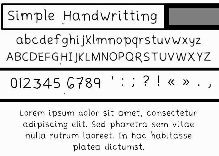 Simplehandwritting Font poster