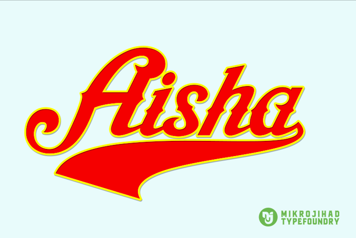Aisha Script Font poster