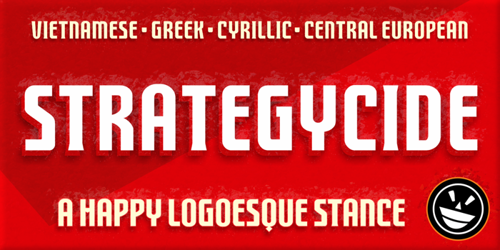 FTY STRATEGYCIDE NCV Font poster