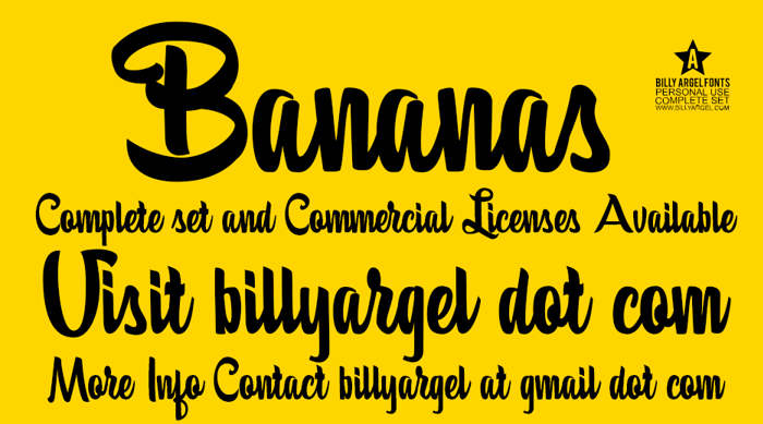 Bananas Font poster