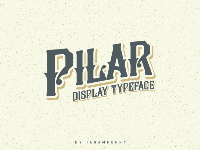 Pilar Typeface Font poster