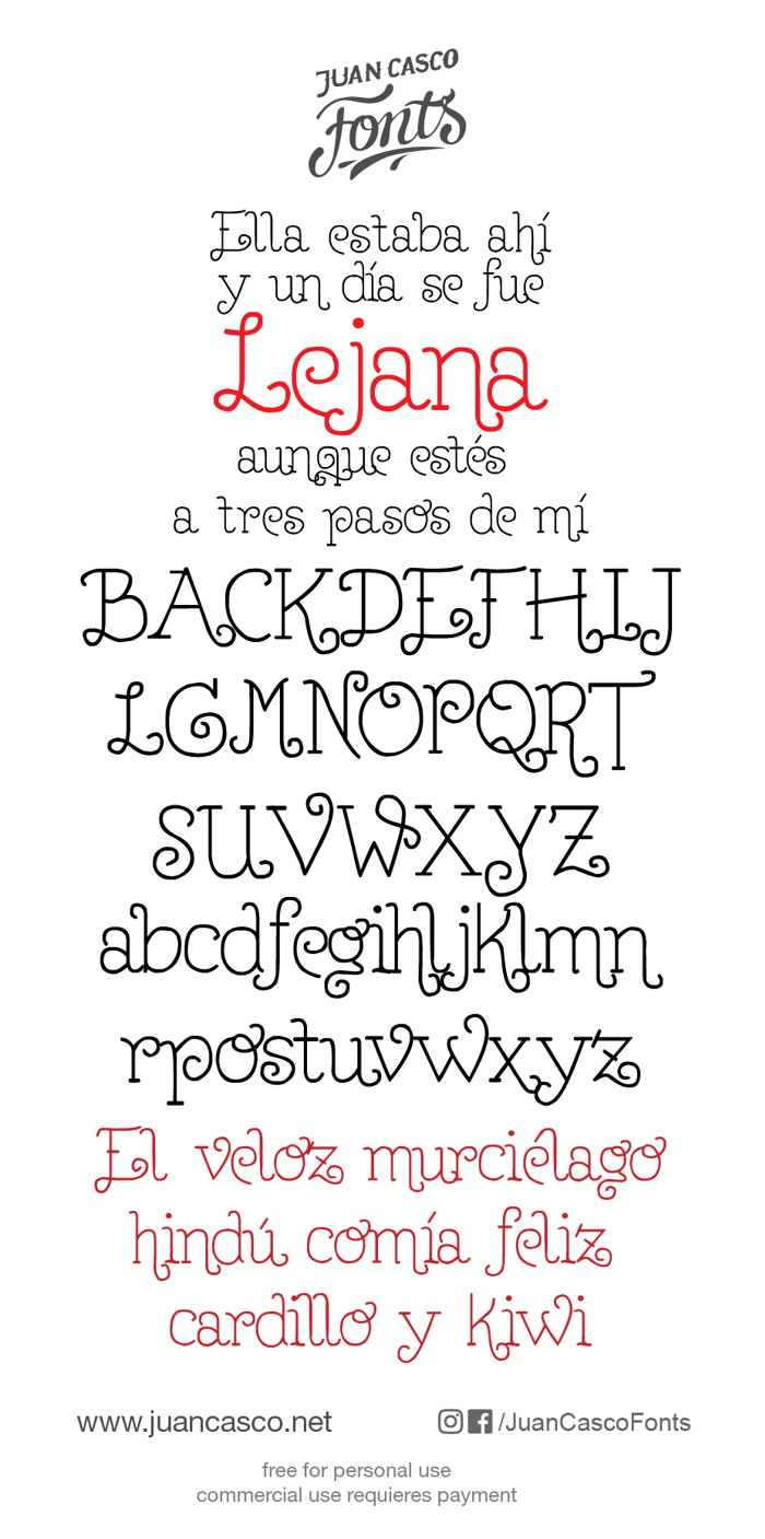 Lejana Font poster
