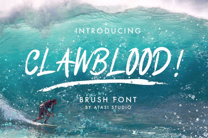 Clawblood Font poster