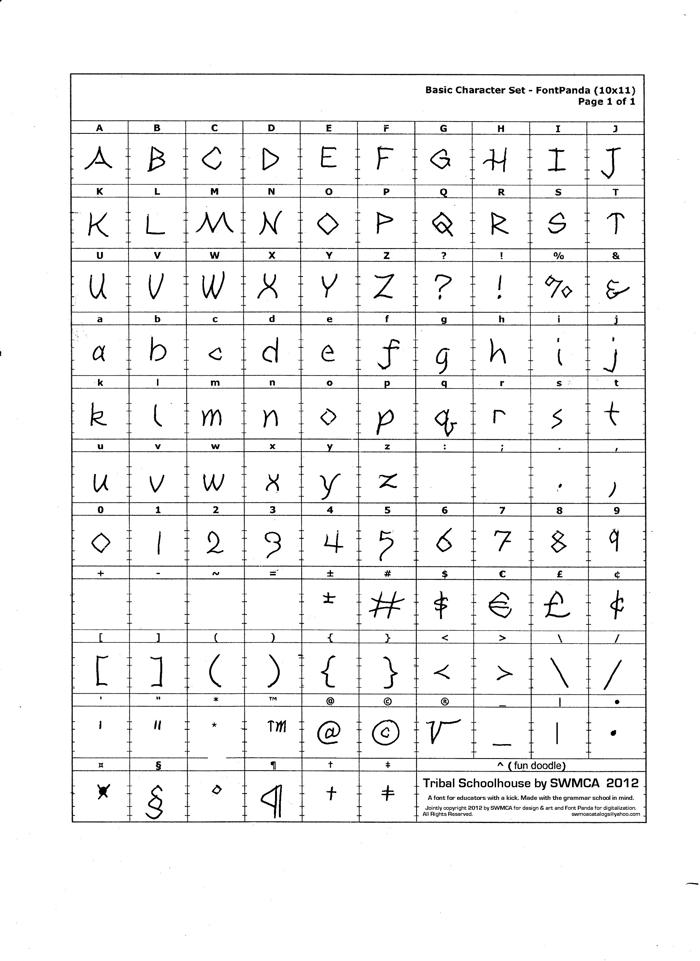 Tribal Schoolhouse Font poster