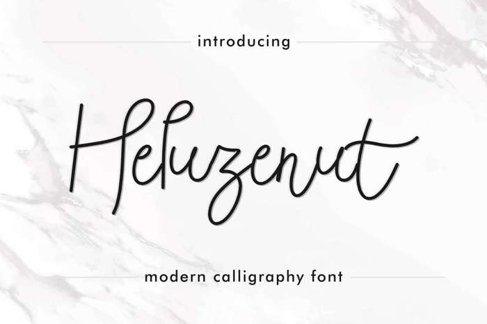 Heluzenut Font poster