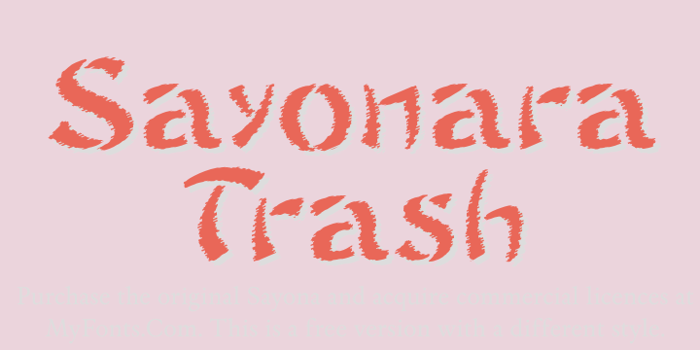 Sayonara Trash Free Font