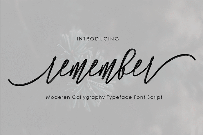 Remember Font poster