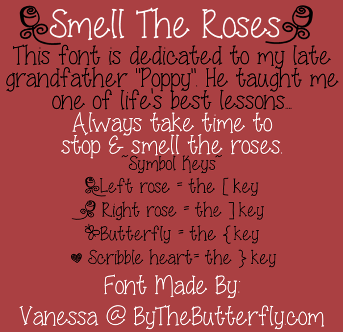 SmellTheRoses Font poster