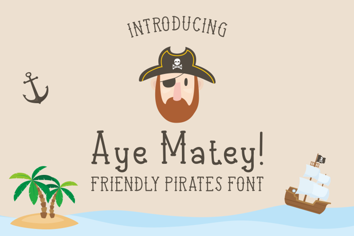 Aye Matey Font poster