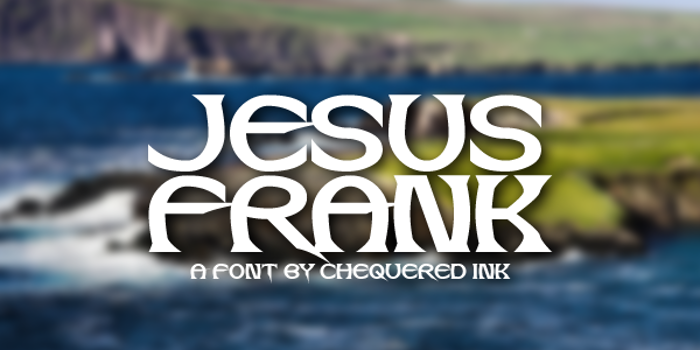 Jesus Frank Font poster