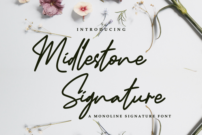 Midlestone Signature Font poster