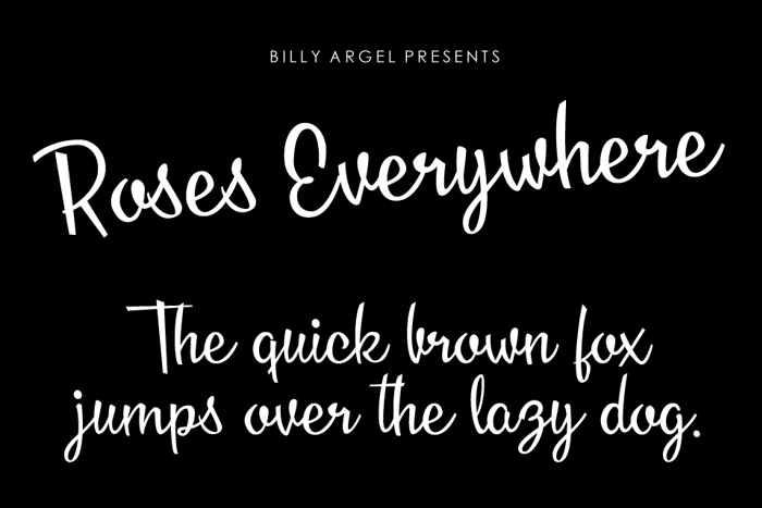 Roses Everywhere Font poster