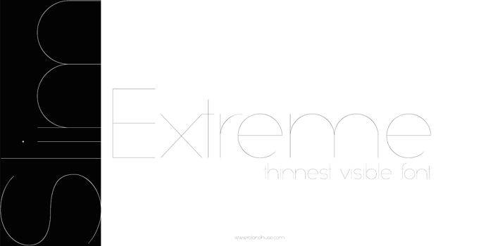 Slim Extreme Font poster