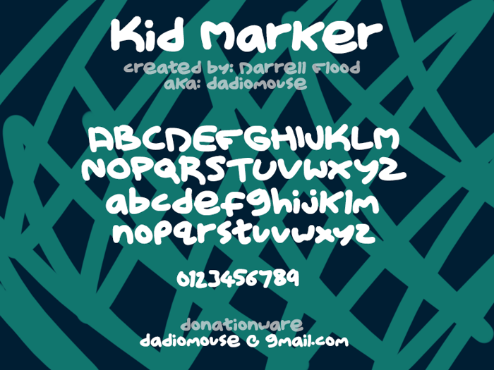 Kid Marker Font poster
