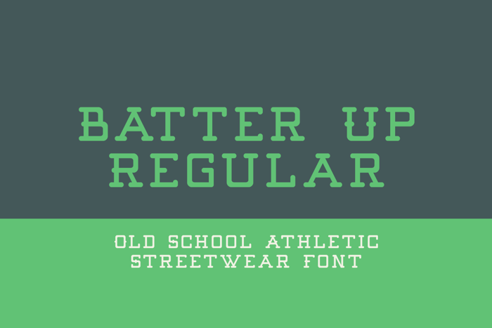 Batter Up Font poster