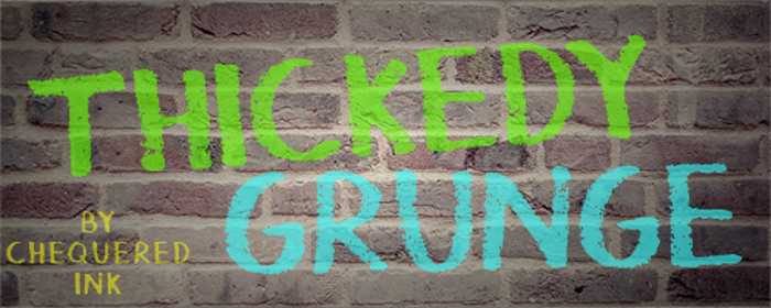 Thickedy Grunge Font poster