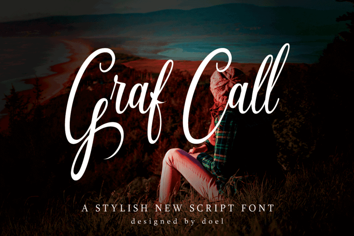 Graf Call free Font poster