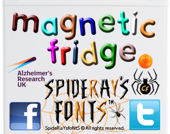 MAGNETIC FRIDGE Font poster