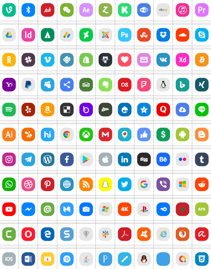 Icons Social Media 18 Font poster