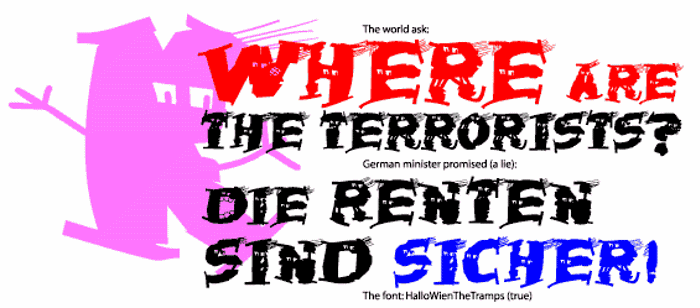 HalloWien The Tramps Font poster