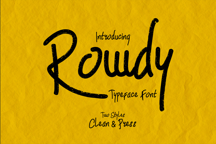 Rowdy Font poster