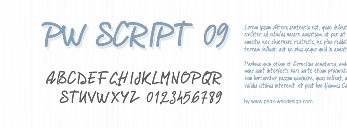 PWScript09 Font poster