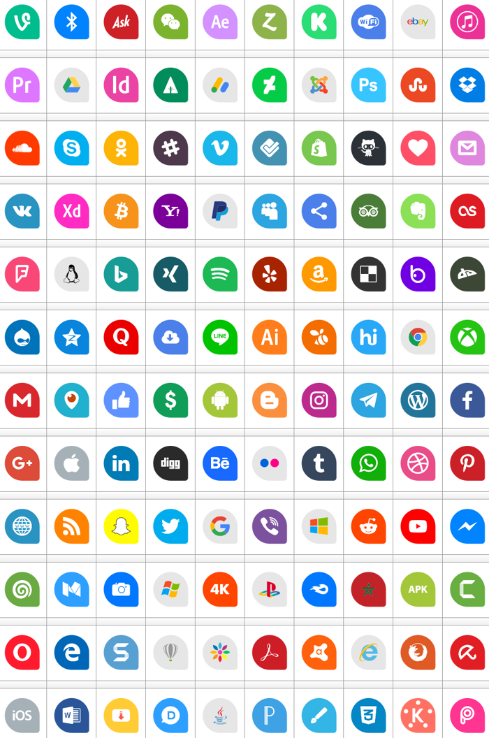 Icons Social Media 13 Font poster