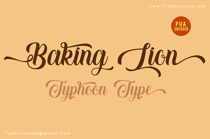 Baking Lion Font poster