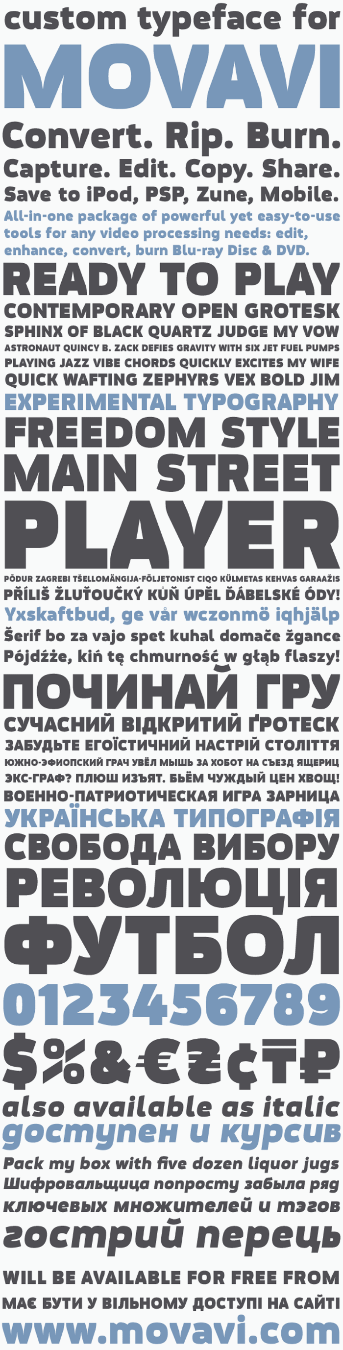 Movavi Grotesque Black Font