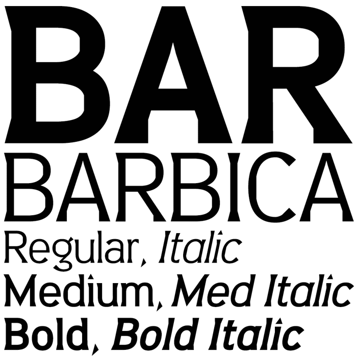 Barbica Font poster