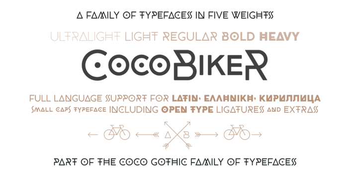 CocoBikeR Font poster