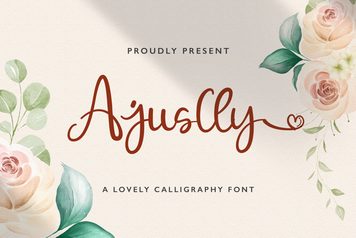 Ajuslly Font poster