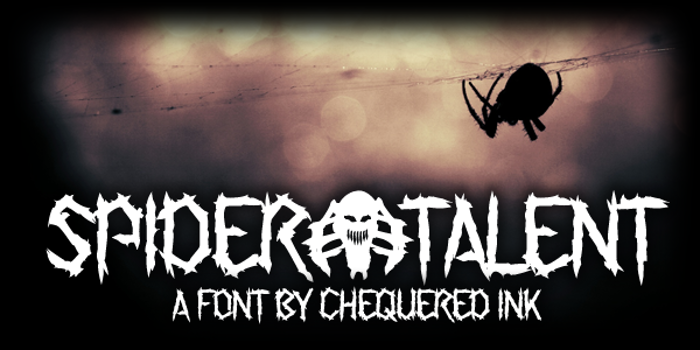Spider Talent Font poster