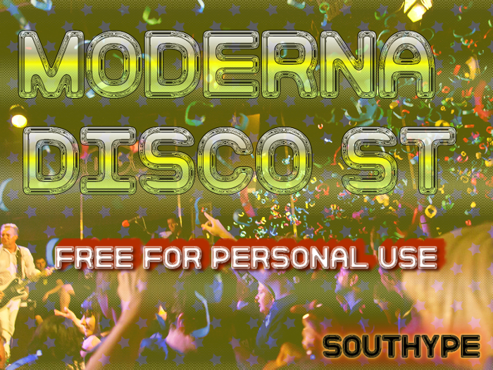 Moderna Disco St Font poster